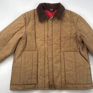 Walls Jacket Mens 2XL Brown Parka Canvas Work Chore Quilted Lined Blizzard Pruf